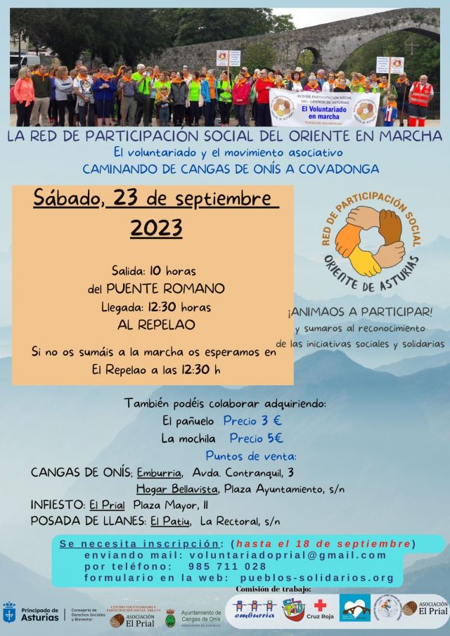 Nueva fecha para la caminata solidaria de La Red de participación social del Oriente de Asturias