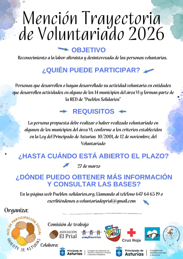 🌟 Mención “Trayectoria de Voluntariado 2026”