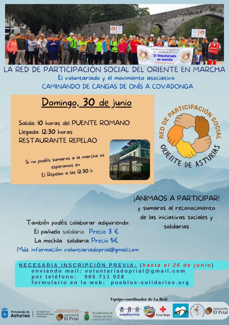 IV Marcha solidaria de visibilización de La Red de Participación Social del oriente de Asturias Pueblos Solidarios