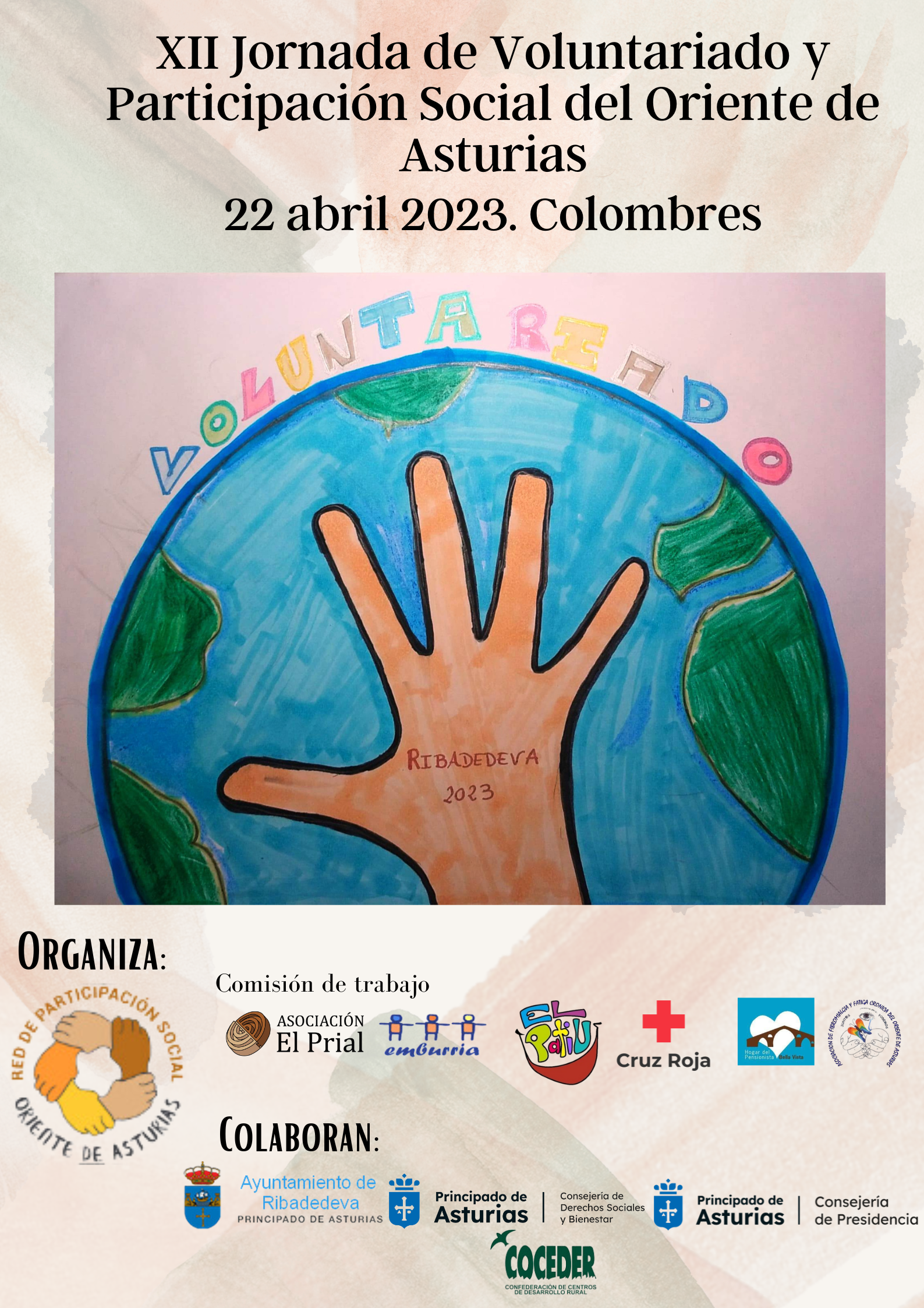 Cartel XII Jornada de voluntariado y participación social del oriente de Asturias